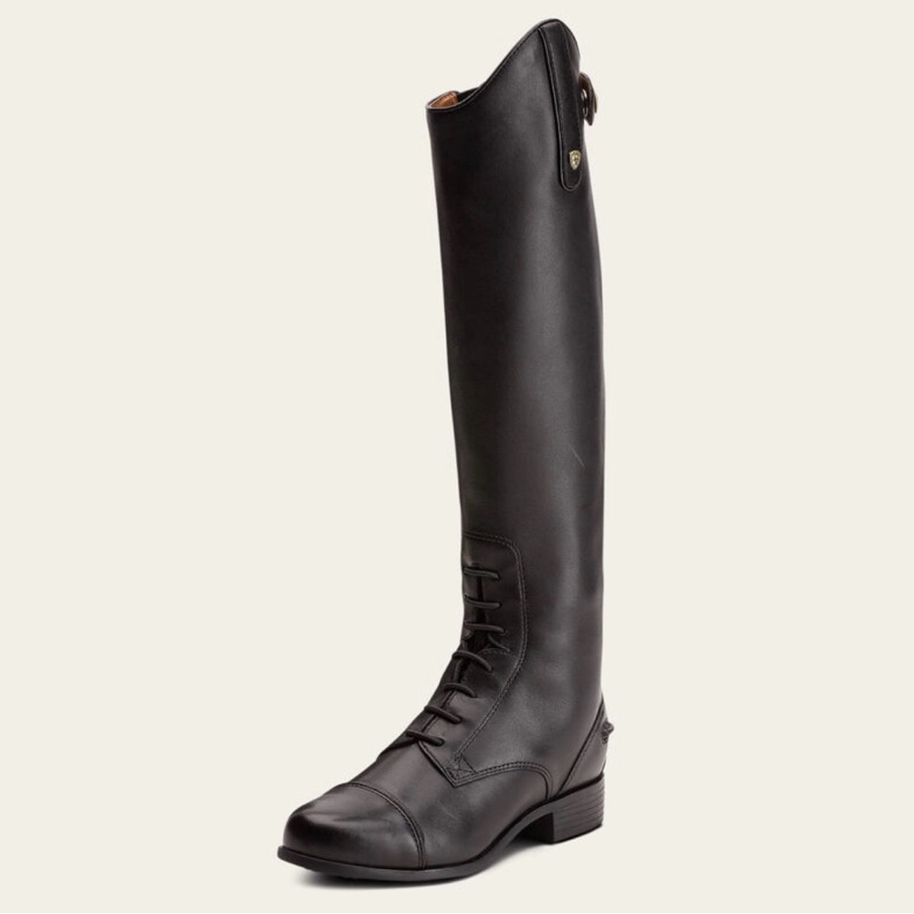 Ariat Black Tall Lace-Front Leather Riding Boot